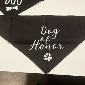 2 Dog  wedding bandanas